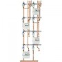 Batería de contadores gas natural MPA para 5 contadores G-4  1500x600 (3+2)