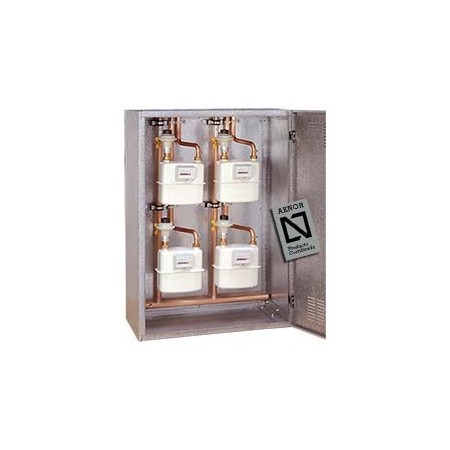 Armario poliéster con batería gas modular GN/MPA 6 contadores G-4 1000x750x300 2+2+2