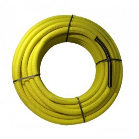 Metro de tubo multicapa 32x3 gas negro pre-envainado amarillo (rollo 50m)