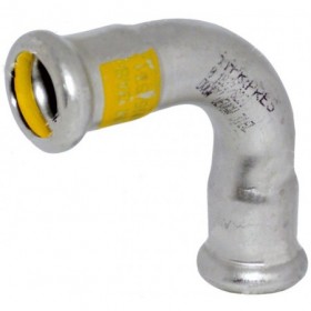 Curva inoxidable pressfitting PRES-GAS 90° hembra-hembra Ø  15