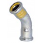 Curva inoxidable pressfitting PRES-GAS 45° hembra-hembra Ø  28