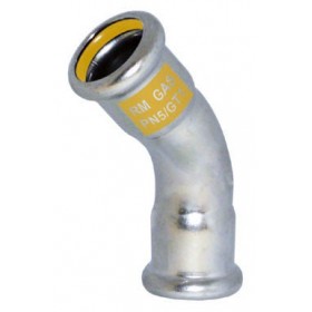 Curva inoxidable pressfitting PRES-GAS 45° hembra-hembra Ø  76