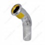Curva inoxidable pressfitting PRES-GAS 45° hembra-macho Ø  108