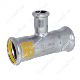 Te reducida inoxidable pressfitting PRES-GAS hembra-hembra Ø42 - 22 - 42