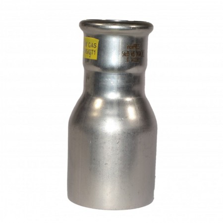 Reducción inoxidable pressfitting  PRES-GAS macho-hembra 22 - 15