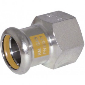 Unión hembra inoxidable pressfitting PRES-GAS 15 - 1/2"