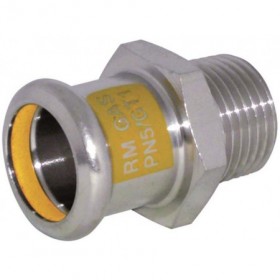 Unión macho inoxidable pressfitting PRES-GAS 42 - 1.1/2"