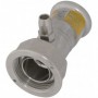 Racor inoxidable pressfitting 2 piezas precintable con purgador ø22-7/8"