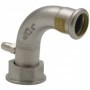 Racor inoxidable pressfitting 90° 2 piezas prec. c/purgador ø18-7/8" GAS