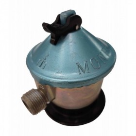 Regulador Monfa para gas butano doméstico 28 mbar y salida macho 20x1.5