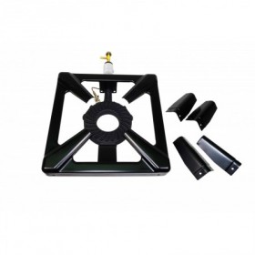 QUEMADOR FOKER MOD. Q.L. POT: 8.8 Kw 4 PATAS CHAPA CON VALVULA DE SEGURIDAD A TERMOPAR