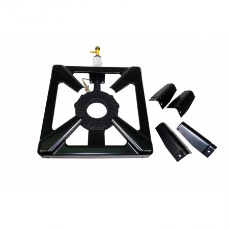 QUEMADOR FOKER MOD. Q.L. POT: 8.8 Kw 4 PATAS CHAPA CON VALVULA DE SEGURIDAD A TERMOPAR