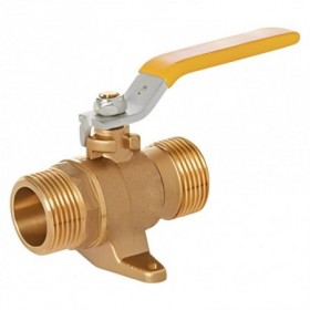 Llave gas PN5 macho-macho con patas 1/2" palanca