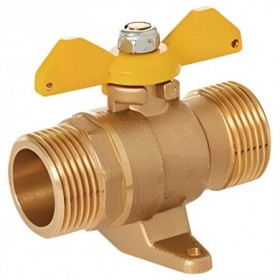 Llave gas  montante con patas 1/2" mariposa
