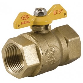 Llave gas  mariposa hembra-hembra de 1/2" PN5
