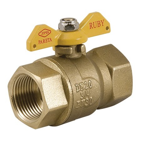 Llave gas  mariposa hembra-hembra de 1/2" PN5