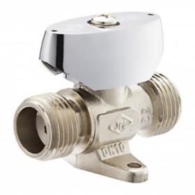 Válvula gas cromada para interior m-10 de M20x150 PN5