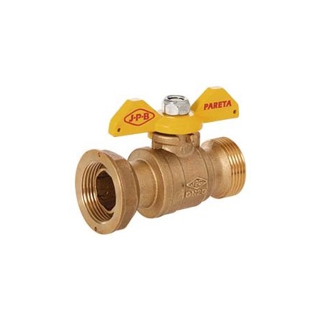 Válvula gas contador recta de 3/4" mariposa PN5