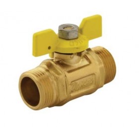 Llave gas montante macho-macho de 1”PN5 mariposa