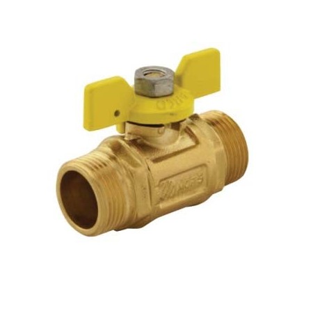 Llave gas montante macho-macho de 1-1/4” PN5 mariposa