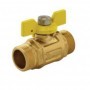Llave gas montante macho-macho de 1-1/4” PN5 mariposa