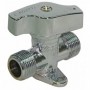 Válvula de aparato gas cromada macho-macho de M20x150 PN5con patas y enclavamiento V82
