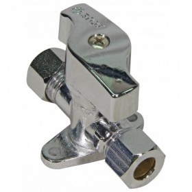 Válvula de aparato gas cromada Ermeto Ø12 PN5 con patas V82