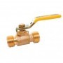 Llave gas montante macho-macho de 1/2" PN5 palanca paso reducido