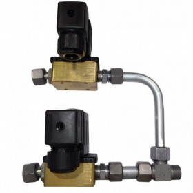 Conjunto de electroválvulas montadas de 2 y 3 vías para cuadros de regulación avícolas SBM