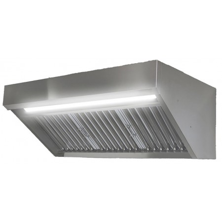 Campana industrial modular MUNDOFAN con luz led SLIMLIGHT 2500x800x550mm