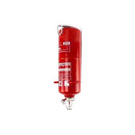 Extintor de incendios fijo automático 2kg POLVO ABC CE con soporte