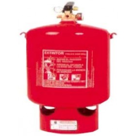Extintor de incendios fijo automático 9kg POLVO ABC CE con cadena techo