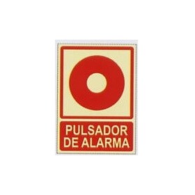 Señal Pulsador alarma sencilla. conforme a Norma UNE-23055