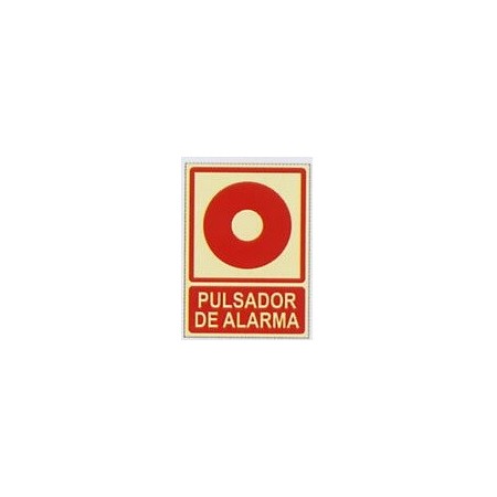 Señal Pulsador alarma sencilla. conforme a Norma UNE-23055