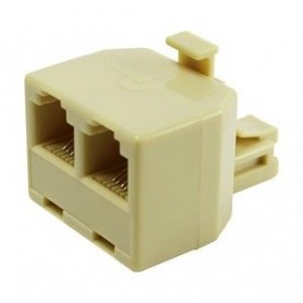 ▷ Adaptador Telefónico Modular Doble 8P8C - Pack 10 uds
