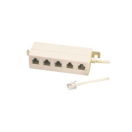 ▷ Adaptador Telefónico 5 Salidas - Pack 5 uds