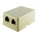 ▷ Base Telefonica Doble 6P/4C - Pack 10 uds
