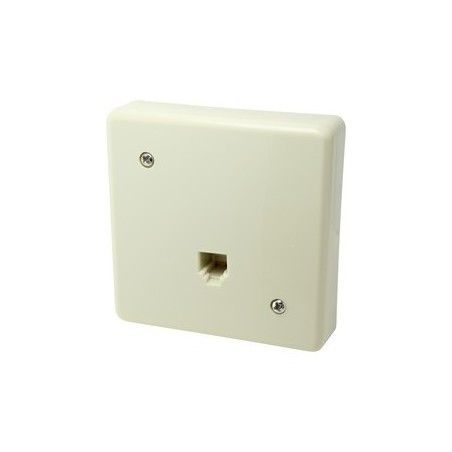▷ Base Telefónica Modular 6P/4C Superficie - Pack 10 uds