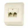 ▷ Base Telefónica Doble.Cat.5 Superficie Rj45 8P8C | Ferreidea