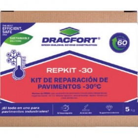 KIT DE MORTERO PARA REPARACION A TEMPERATURAS NEGATIVAS DE PAVIMENTOS INDUSTRIALES FRIGORÍFICOS Y SANITARIOS DRACFORT REPKIT-30
