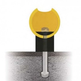 PROTECCION PCK TIPO GUARDARRAIL / BASE REFORZADA  120 mm DIAMETRO 2000 mm LONGITUD 155 mm ALTURA