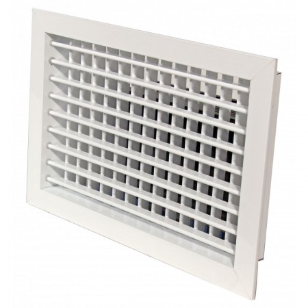 Reja de impulsión doble deflexión MADEL CMT-AN 400x300mm lacada blanco