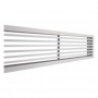 Rejilla lineal con regulación y marco de 24mm para impulsión o retorno y aletas fijas MADEL LMT+SP 800x500mm lacada blanco