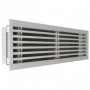 Rejilla lineal marco de 15mm para impulsión o retorno y aletas fijas MADEL LMT-MISS 700x250mm lacada blanco