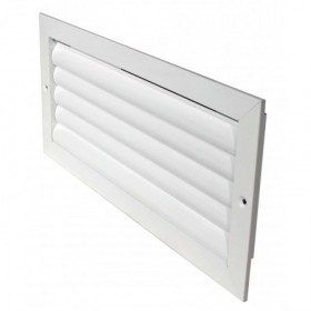 Reja de aleta curva para techo MADEL AMT-AC 700x200mm (O) fijacion tornillo oculto lacada blanco