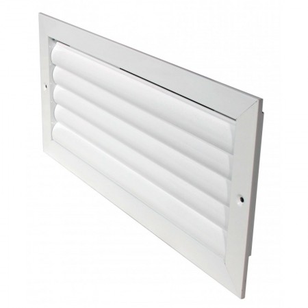 Reja de aleta curva para techo MADEL AMT-AC 700x200mm (O) fijacion tornillo oculto lacada blanco
