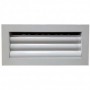 Reja de aleta curva con regulación para techo MADEL AMT-AC+SP 600x450mm (T) fijacion tornillo visible lacada blanco