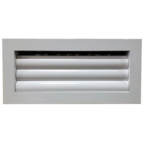 Reja de aleta curva con regulación para techo MADEL AMT-AC+SP 600x500mm (T) fijacion tornillo visible lacada blanco