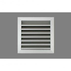 Reja de aire exterior con malla y paso de aire 25mm MADEL DMT-X+MLL 800x400mm lacada blanco