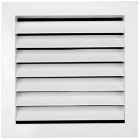 Reja retorno con malla y aletas fijas a 45º MADEL DMT-AR+MLL 600x500mm lacada blanco